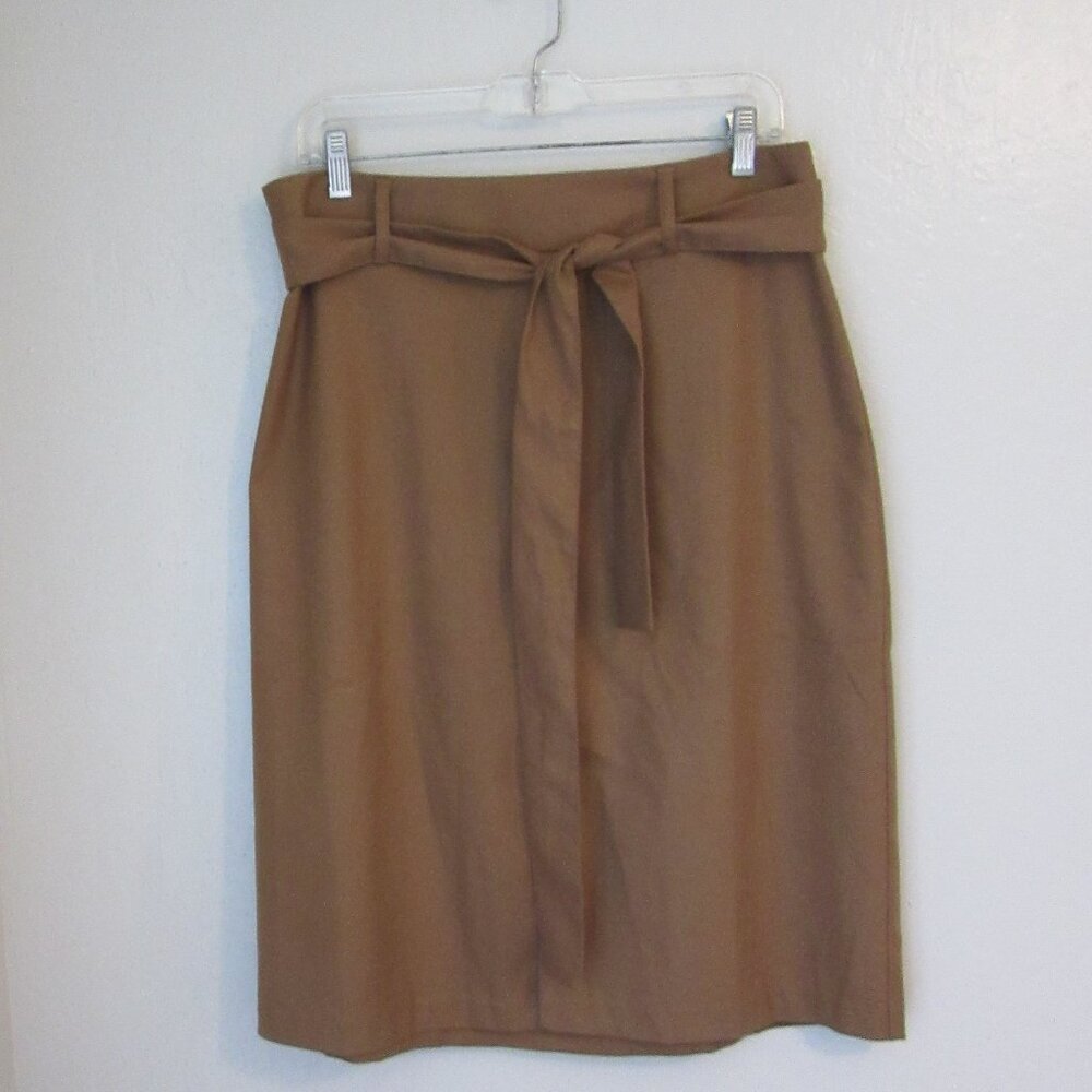 Banana Republic Brown Waist Sash NWT Lined Size 12 Back Zip Skirt